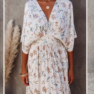 AMELIA FLORAL KIMONO MAXI DRESS